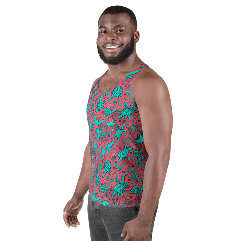 Coral Candy on Men's Tank Top — Left Front
