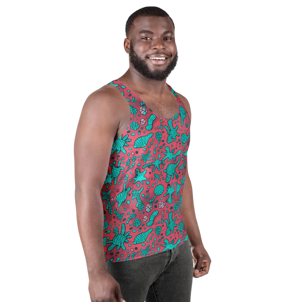 Coral Candy on Men's Tank Top — Right Front