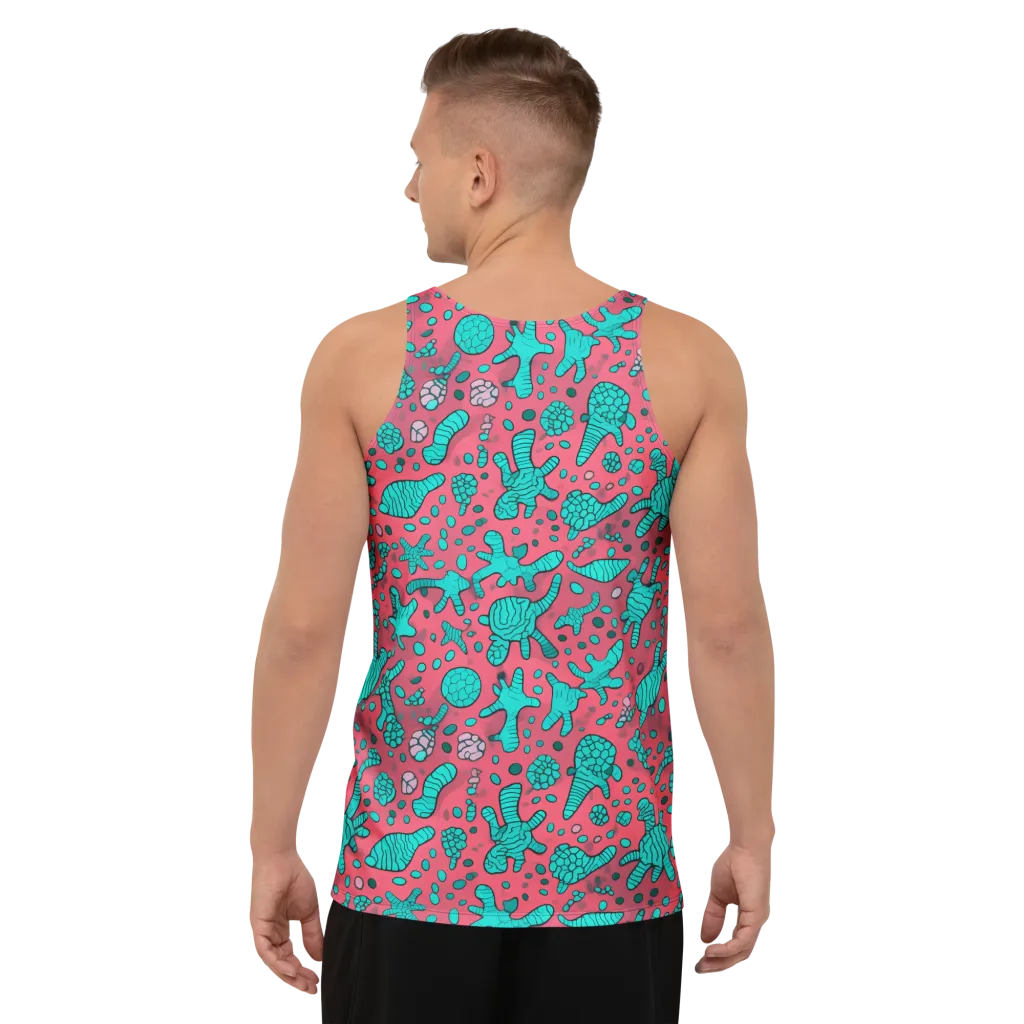 Coral Candy on Men's Tank Top — Back