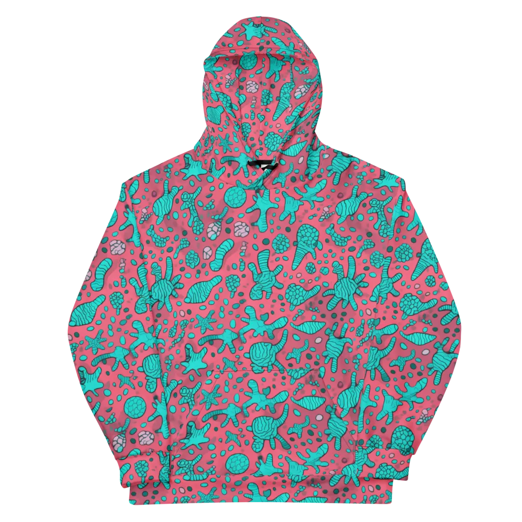 Coral Candy on Cotton Hoodie — Front
