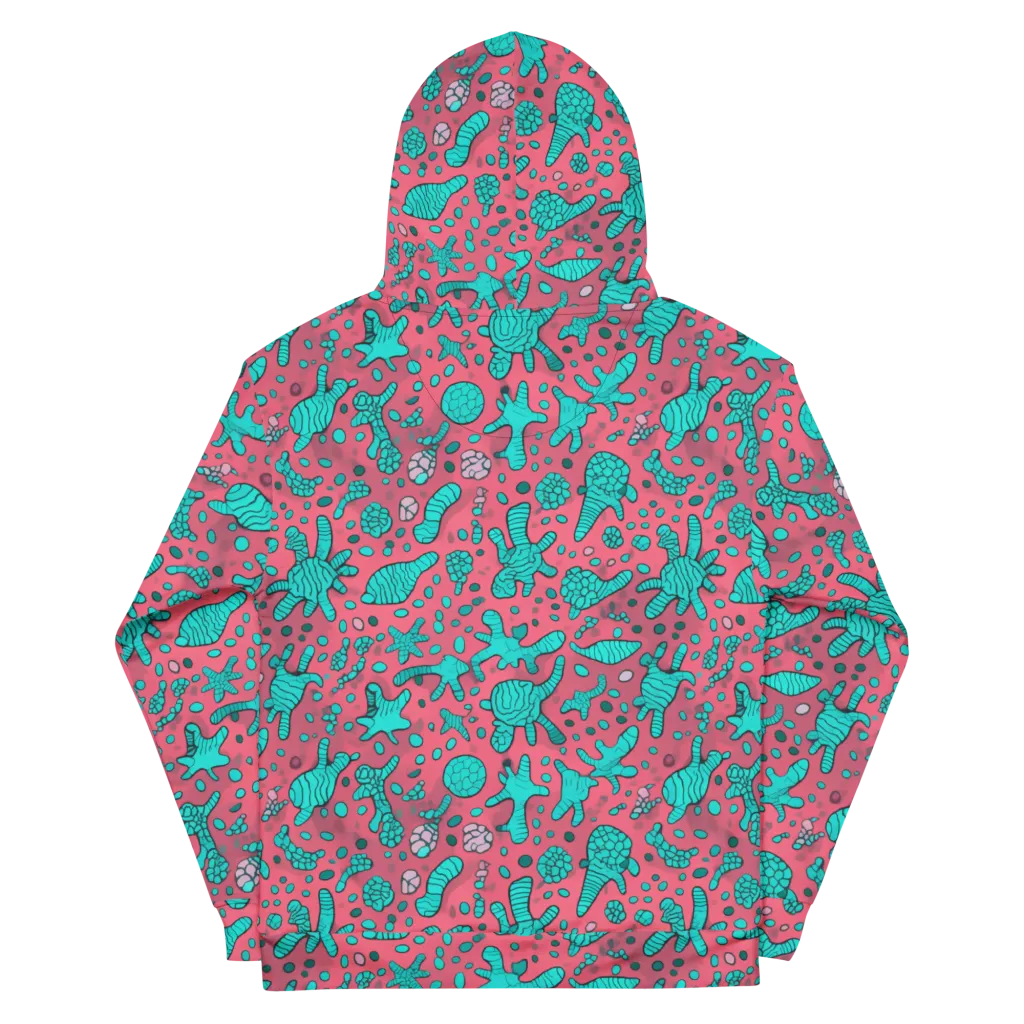 Coral Candy on Cotton Hoodie — Back