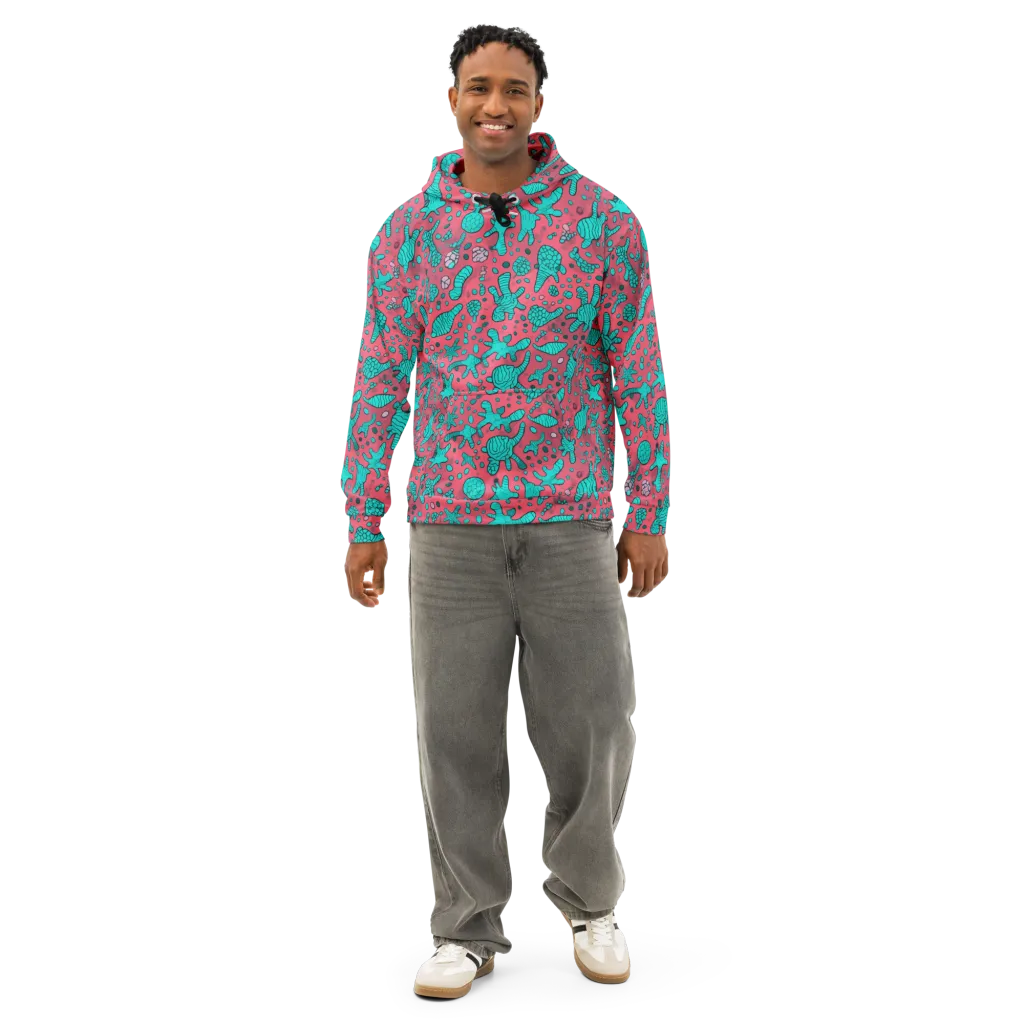 Coral Candy on Cotton Hoodie — Front