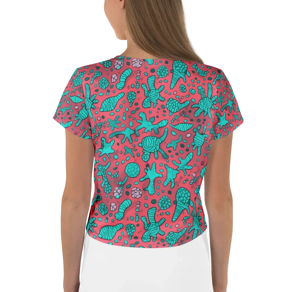 Coral Candy on Crop Tee — Back