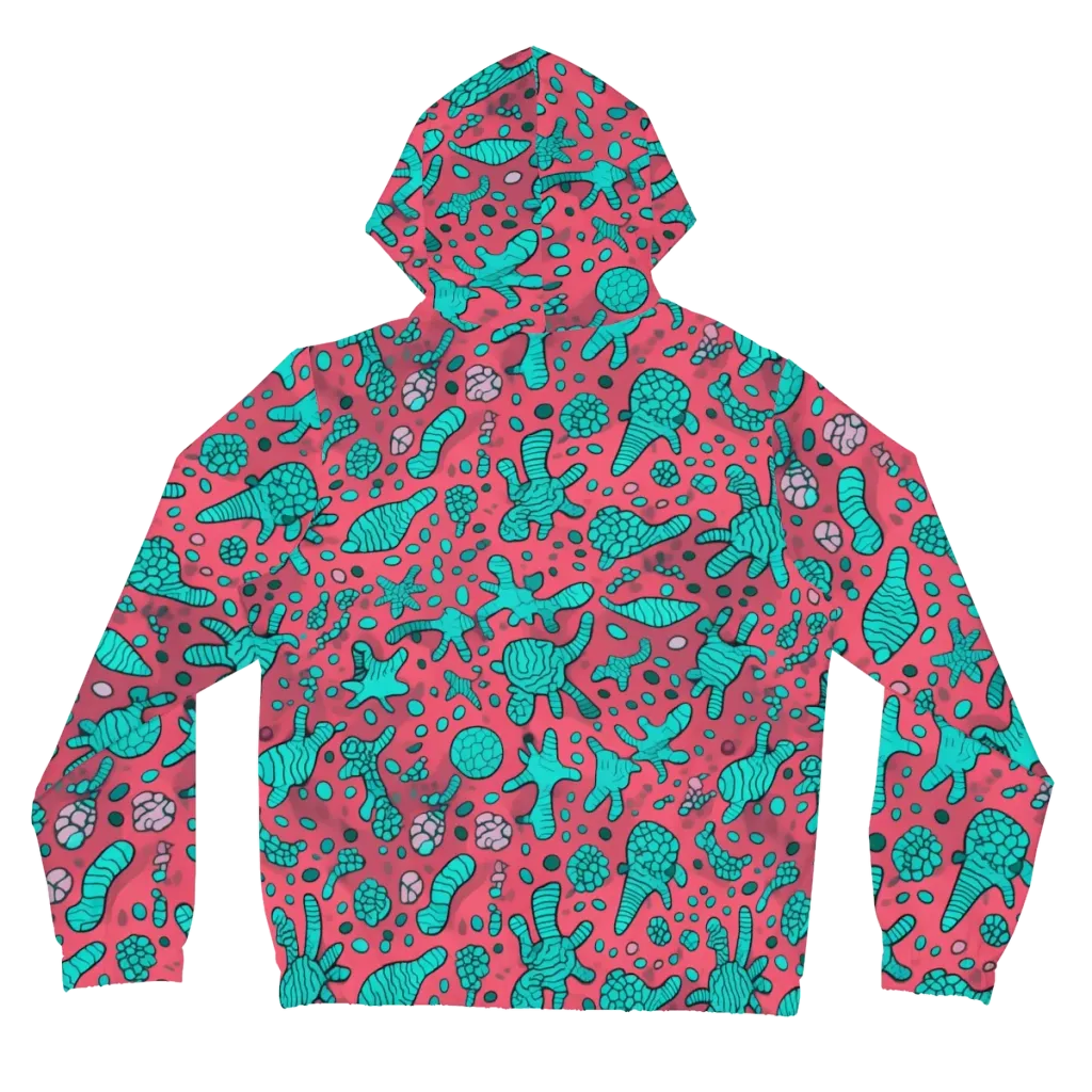 Coral Candy on Women's Full-Zip Hoodie — Back