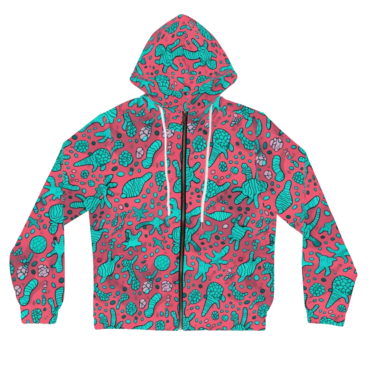 Coral Candy on Women's Full-Zip Hoodie — Front