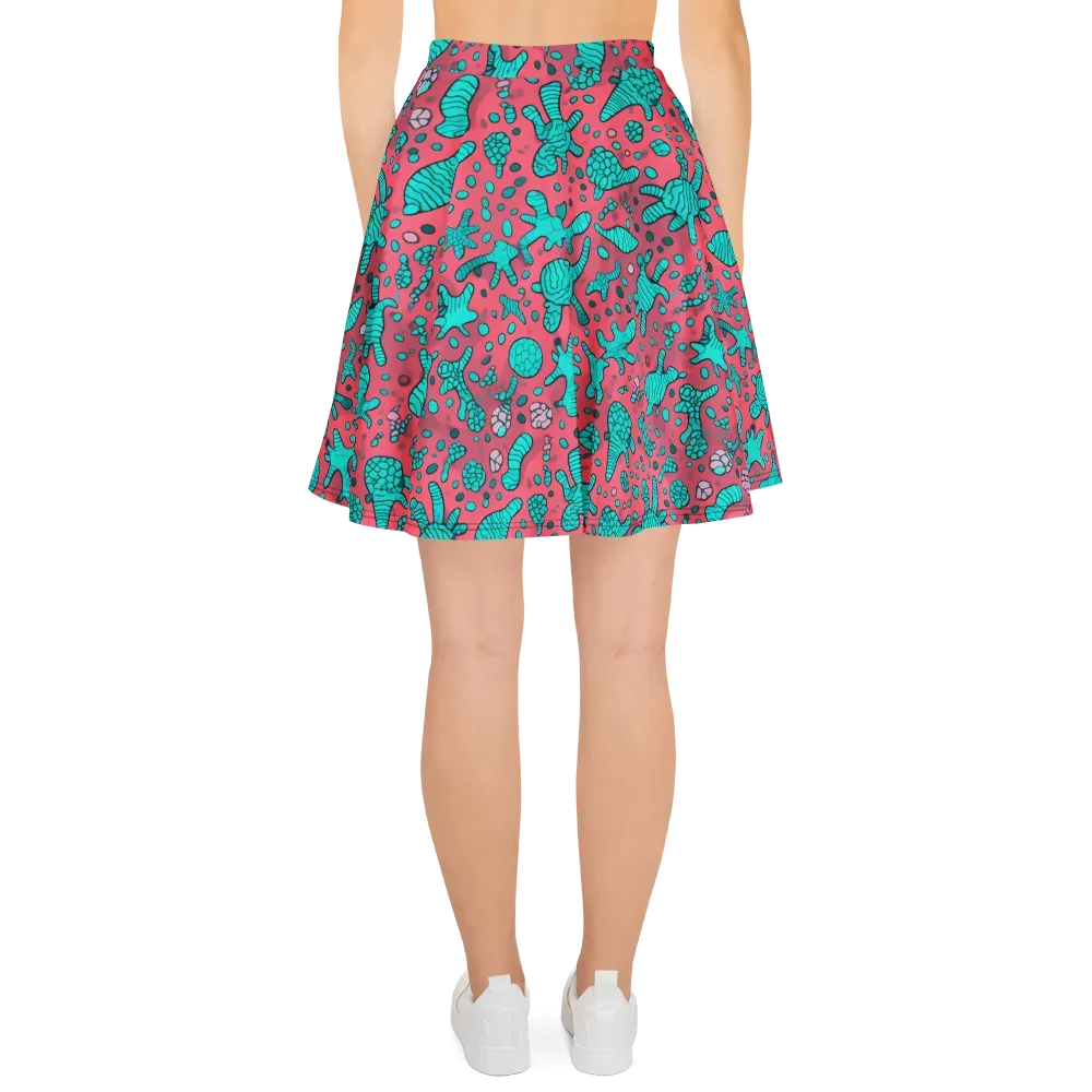 Coral Candy on Skater Skirt — Back