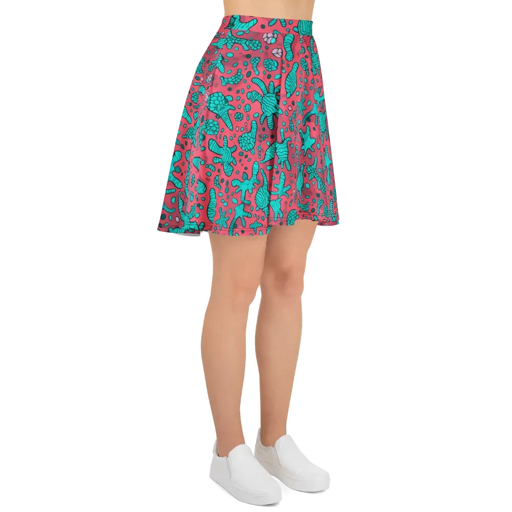 Coral Candy on Skater Skirt — Right