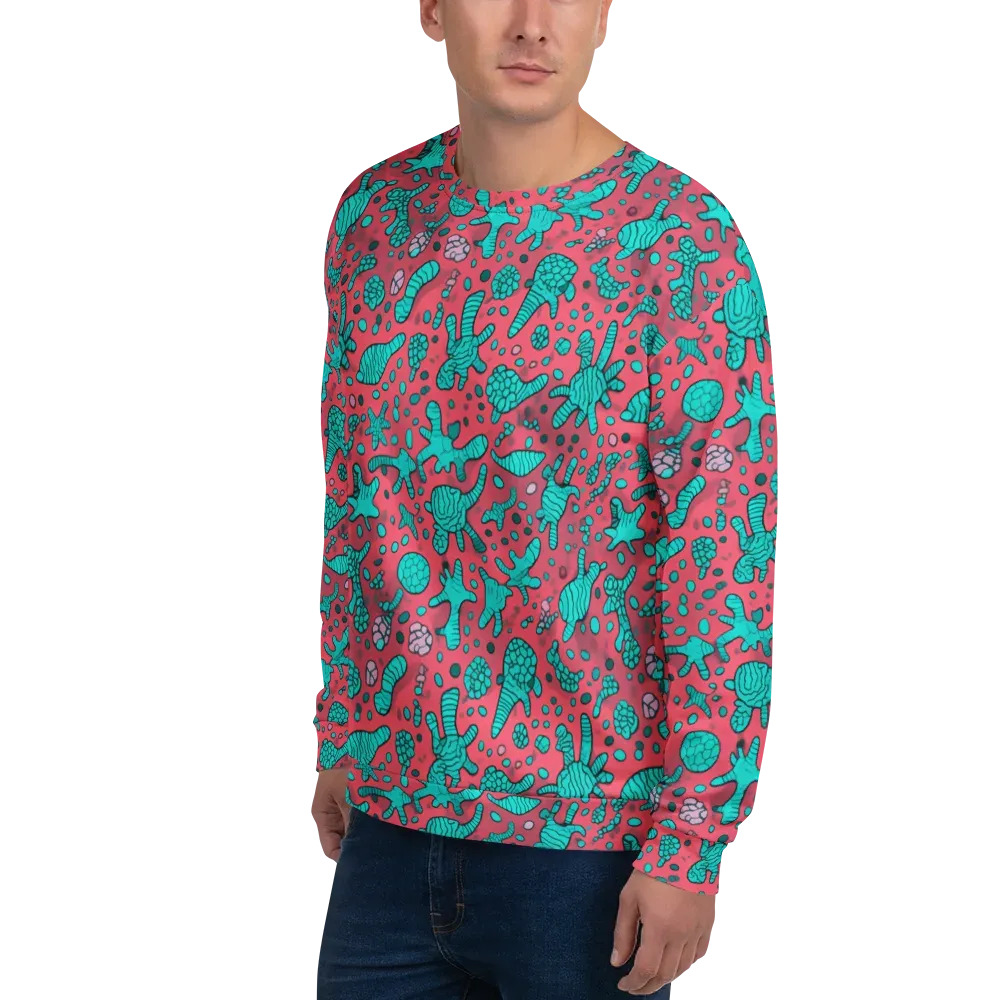 Coral Candy on Sweatshirt — Left Front
