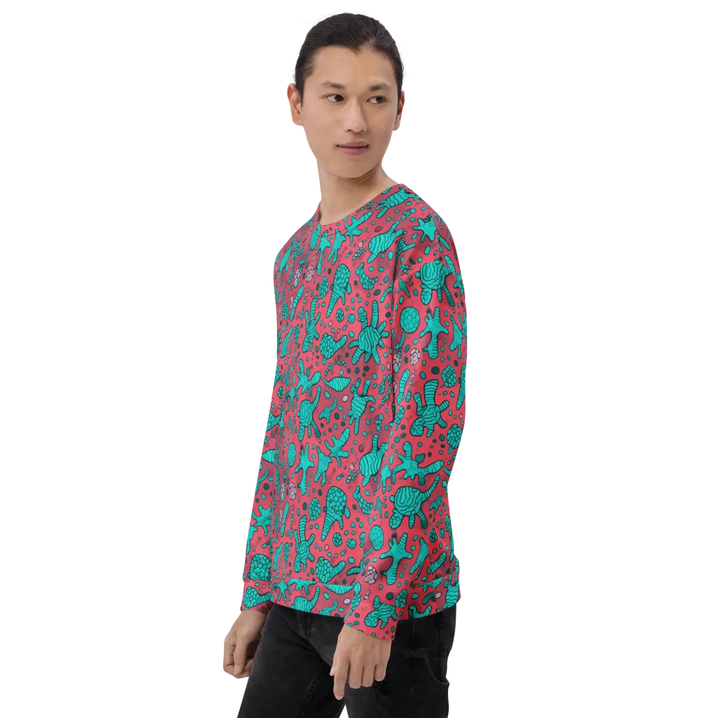 Coral Candy on Sweatshirt — Left Front