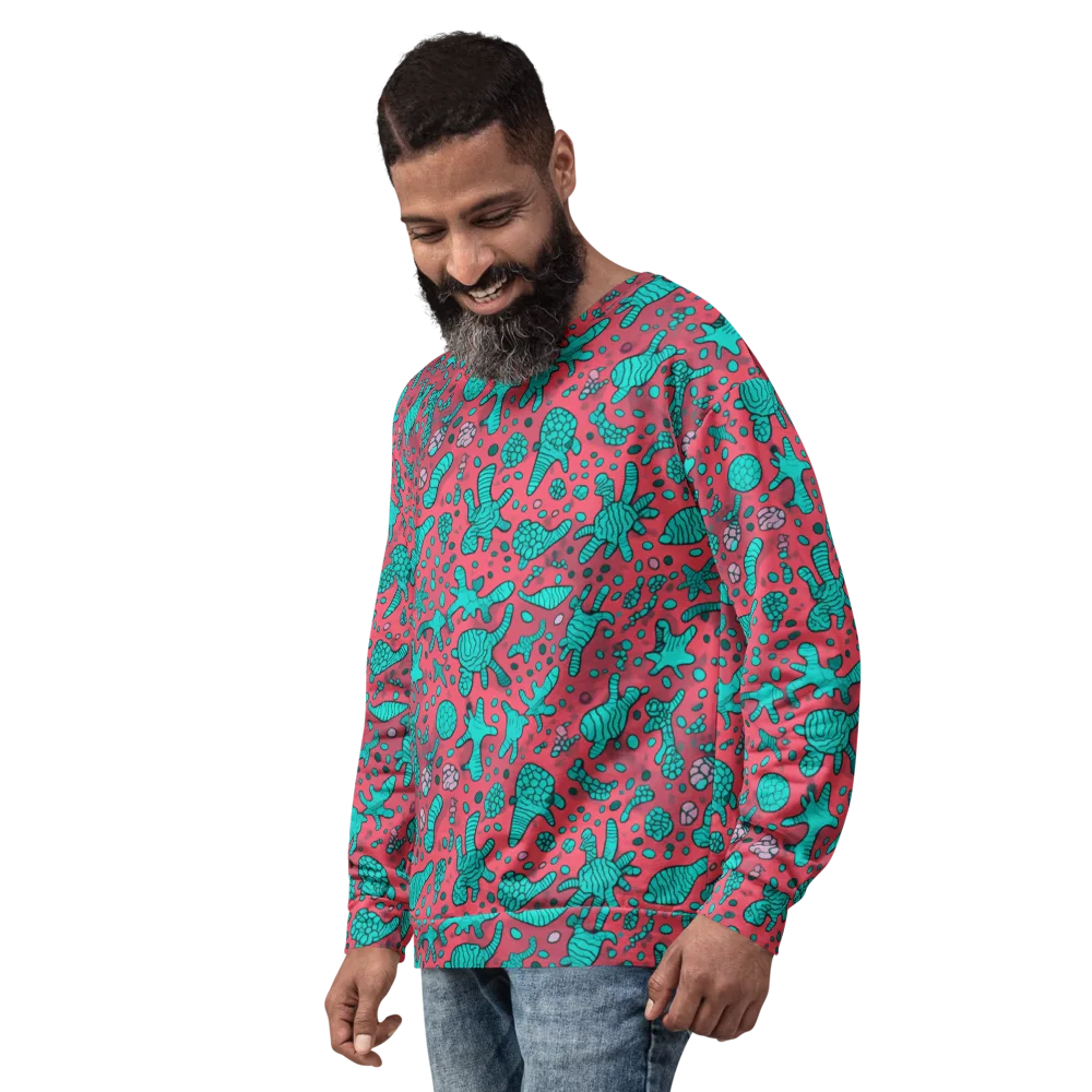 Coral Candy on Sweatshirt — Left Front