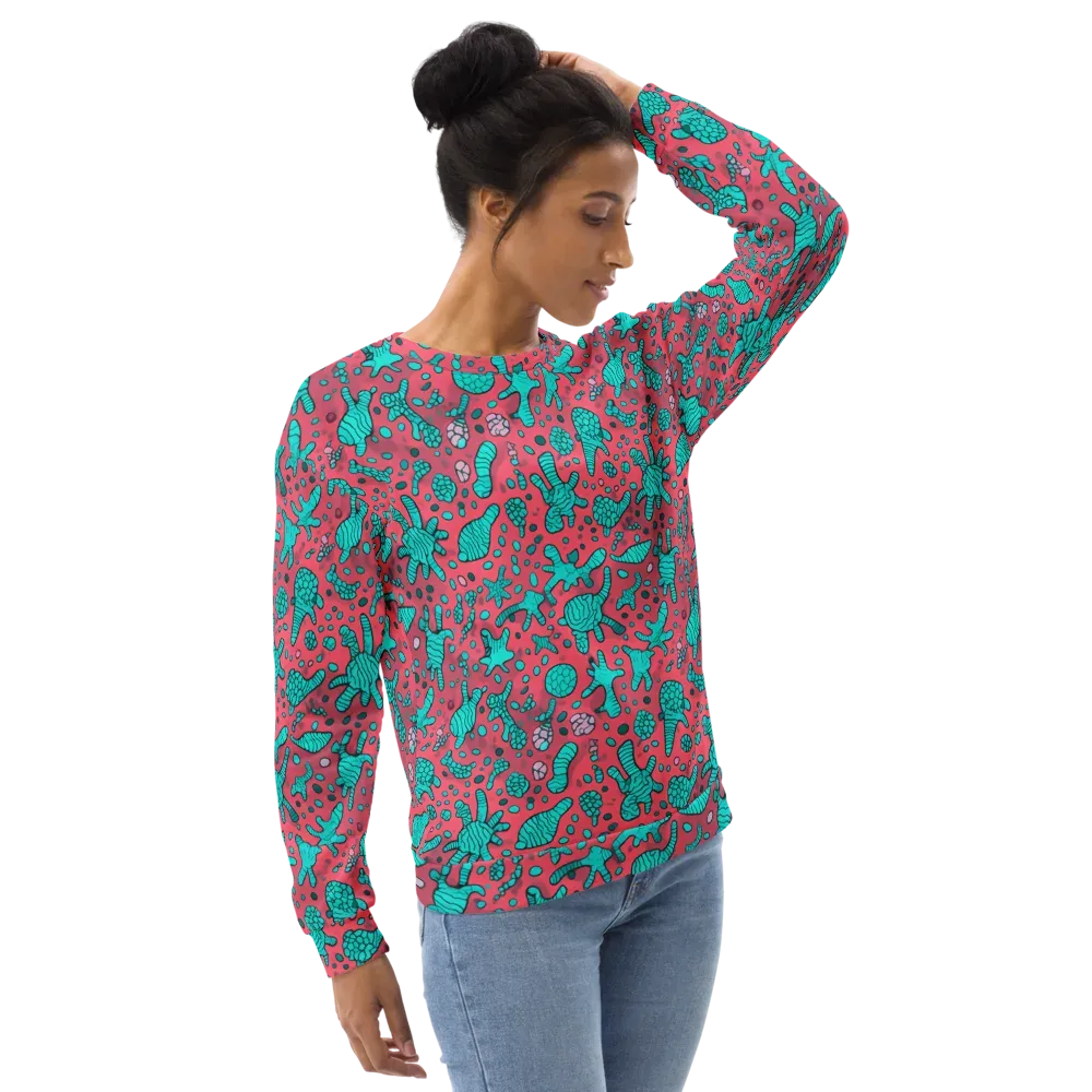Coral Candy on Sweatshirt — Right Front