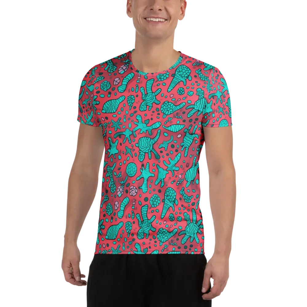 Coral Candy on Men's Athletic T-Shirt — Front