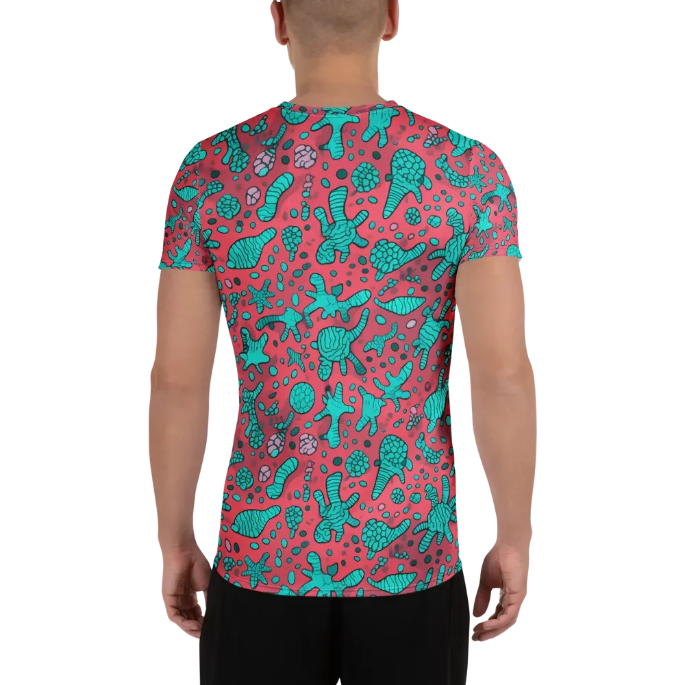Coral Candy on Men's Athletic T-Shirt — Back