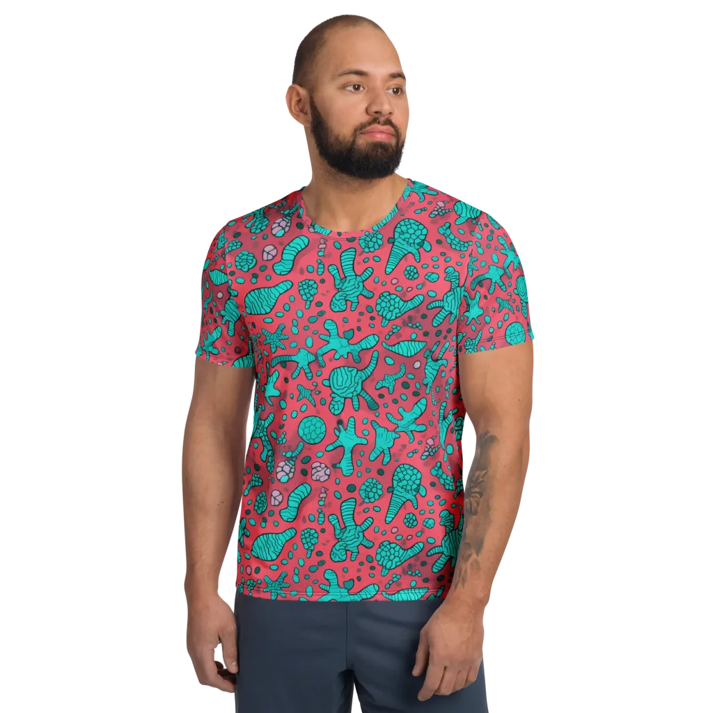 Coral Candy on Men's Athletic T-Shirt — Front