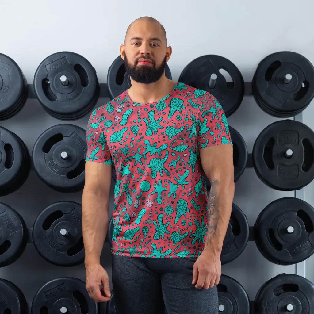 Coral Candy on Men's Athletic T-Shirt — Front