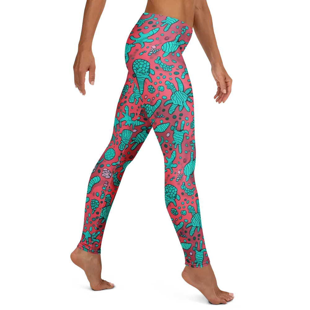 Coral Candy on Leggings — Right
