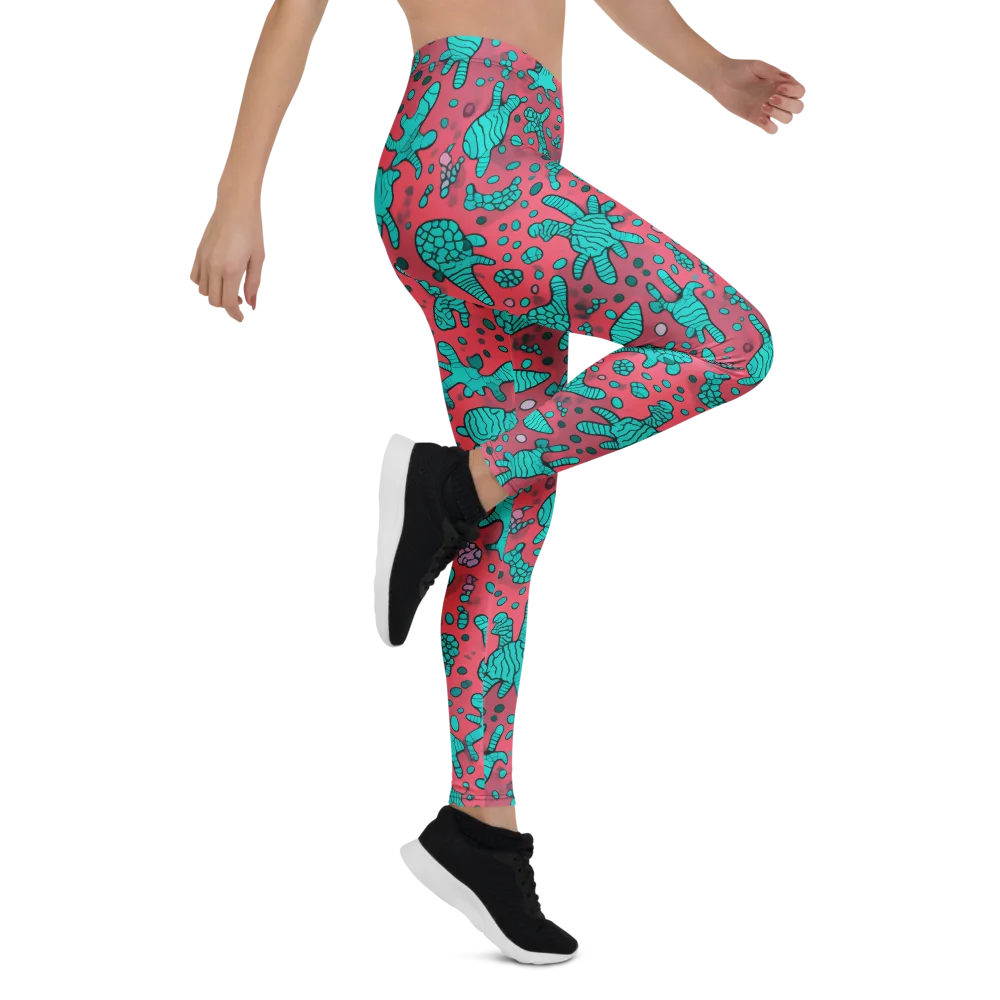 Coral Candy on Leggings — Right