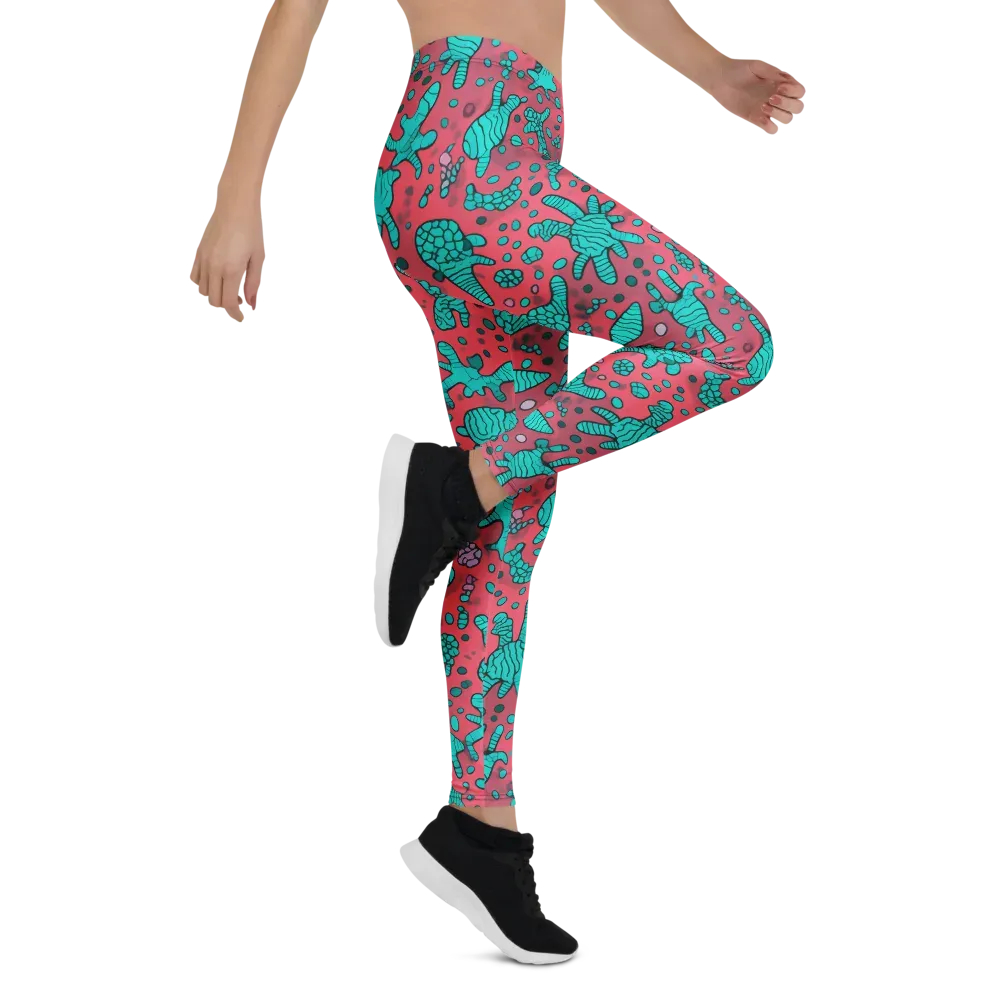 Coral Candy on Leggings — Right