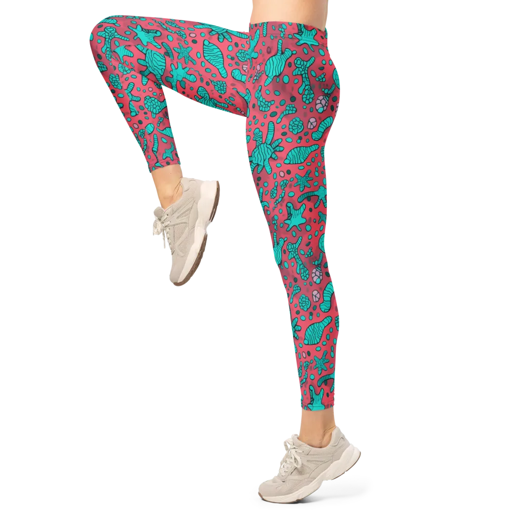 Coral Candy on Leggings — Left