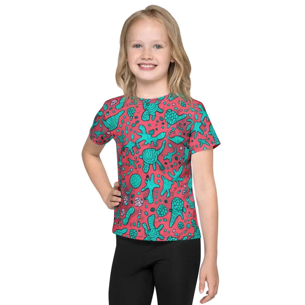Coral Candy on Kids Crew Neck T-Shirt — Front