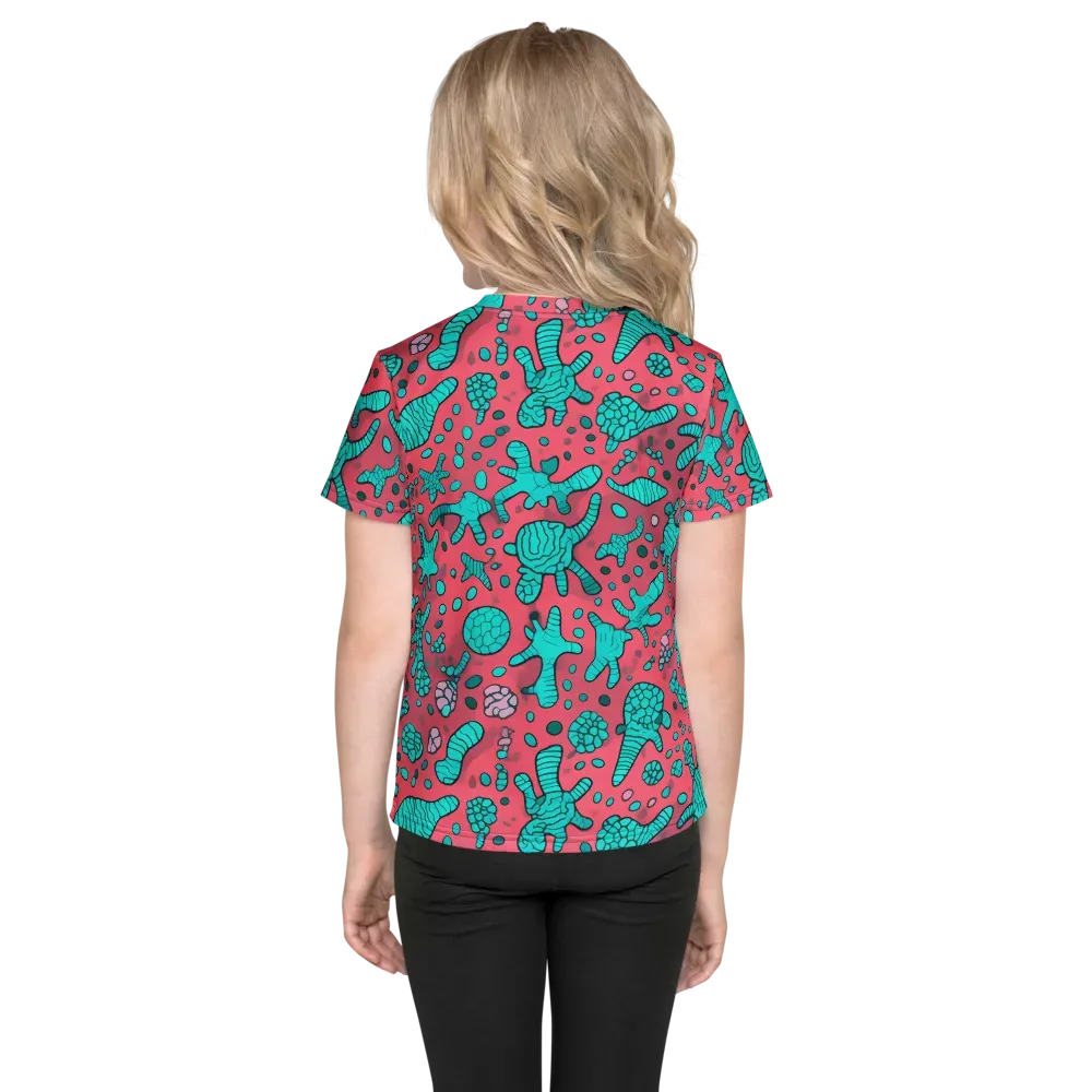 Coral Candy on Kids Crew Neck T-Shirt — Back