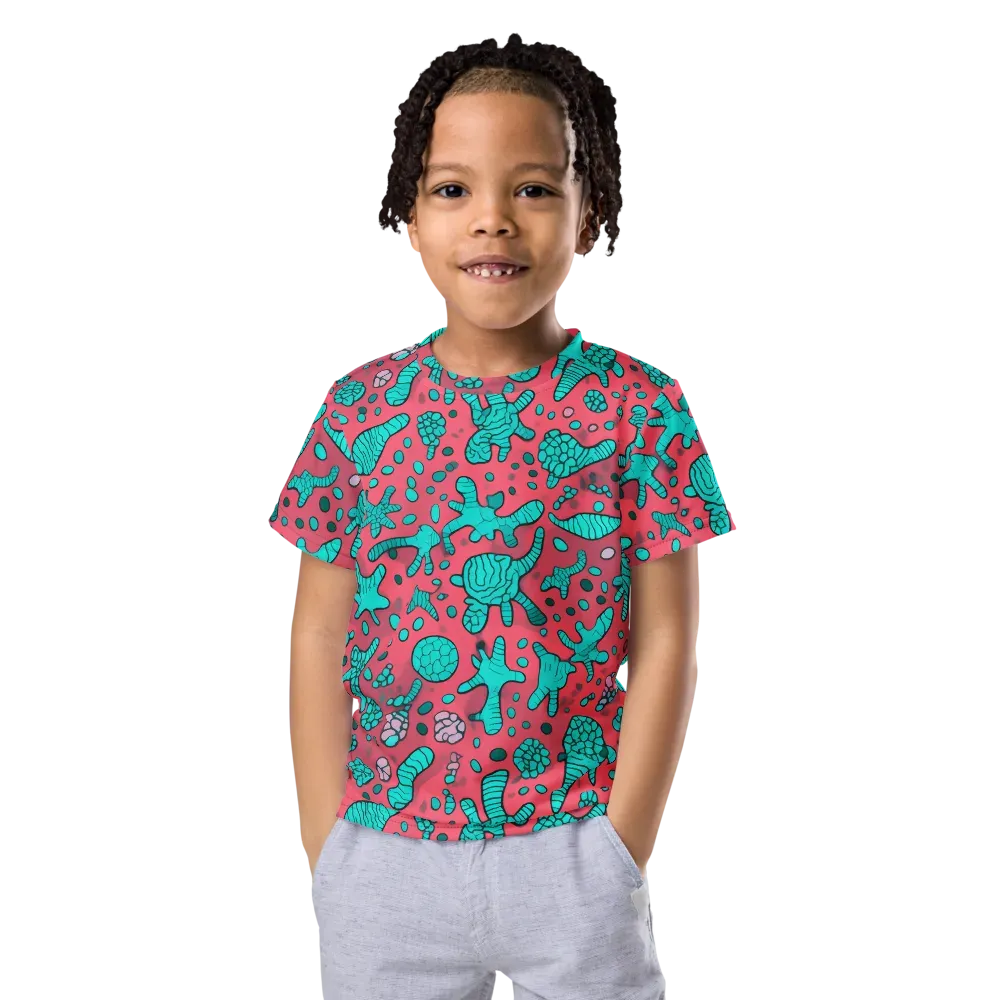 Coral Candy on Kids Crew Neck T-Shirt — Front