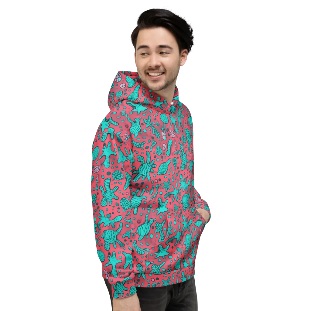 Coral Candy on Hoodie — Right