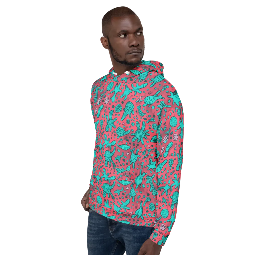 Coral Candy on Hoodie — Left