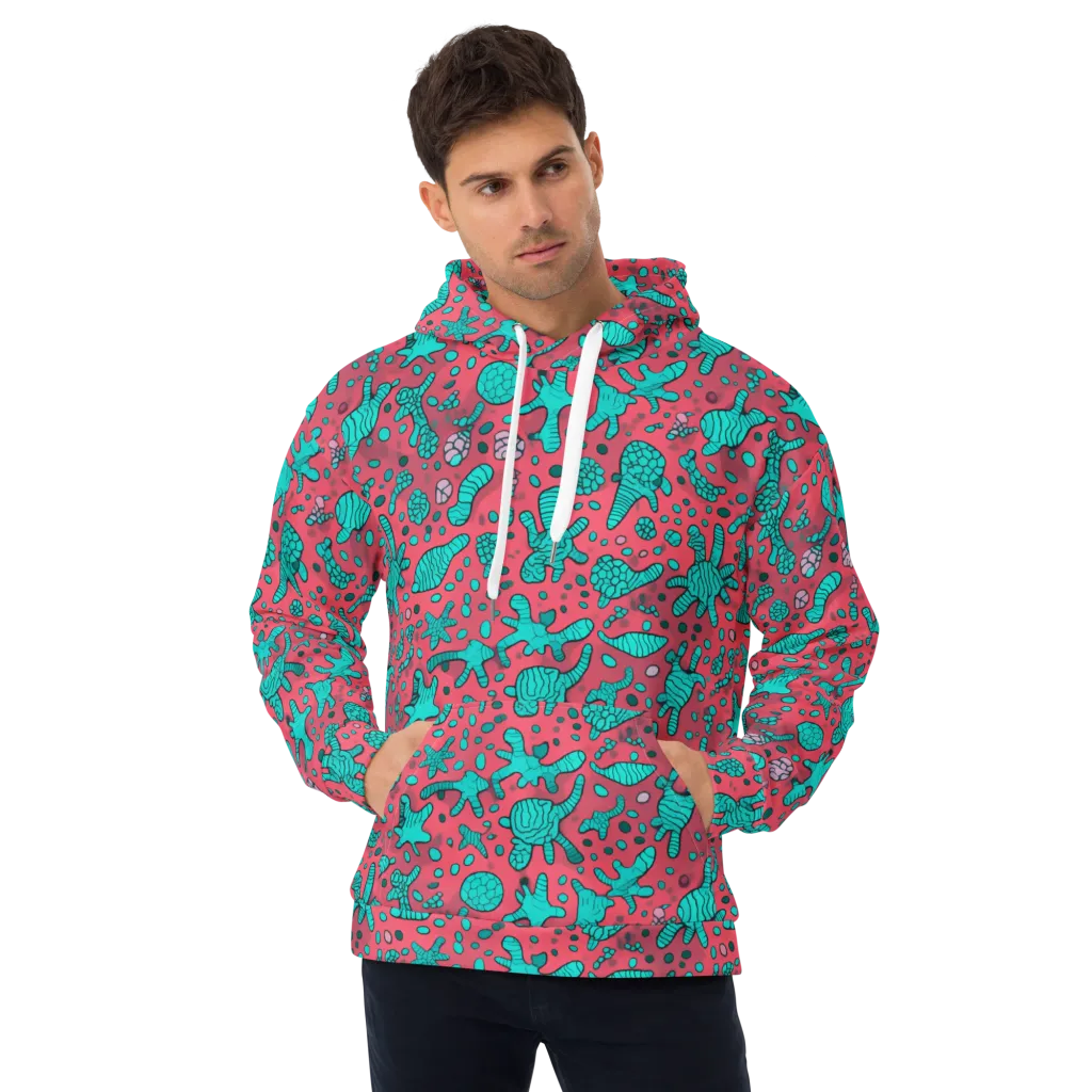 Coral Candy on Hoodie — Front