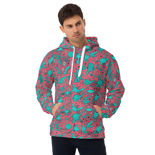 Coral Candy on a Hoodie