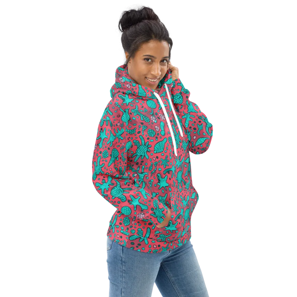 Coral Candy on Hoodie — Right