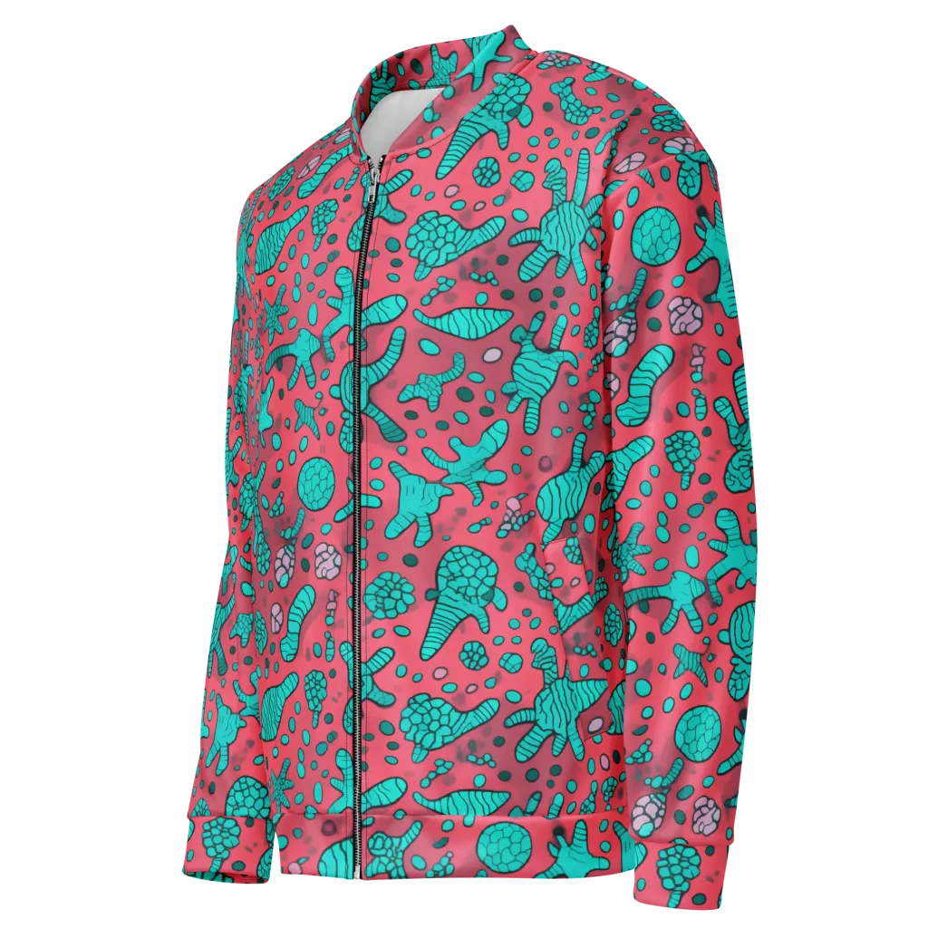 Coral Candy on Bomber Jacket — Left Front
