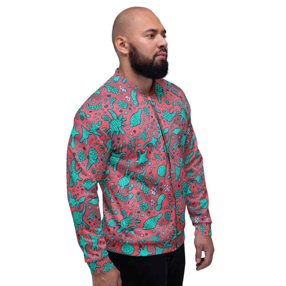 Coral Candy on Bomber Jacket — Right