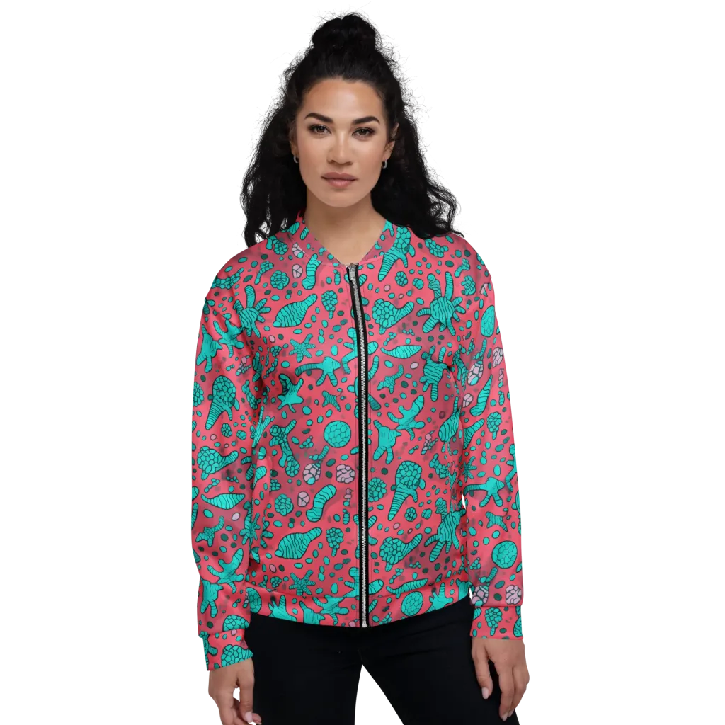 Coral Candy on Bomber Jacket — Front