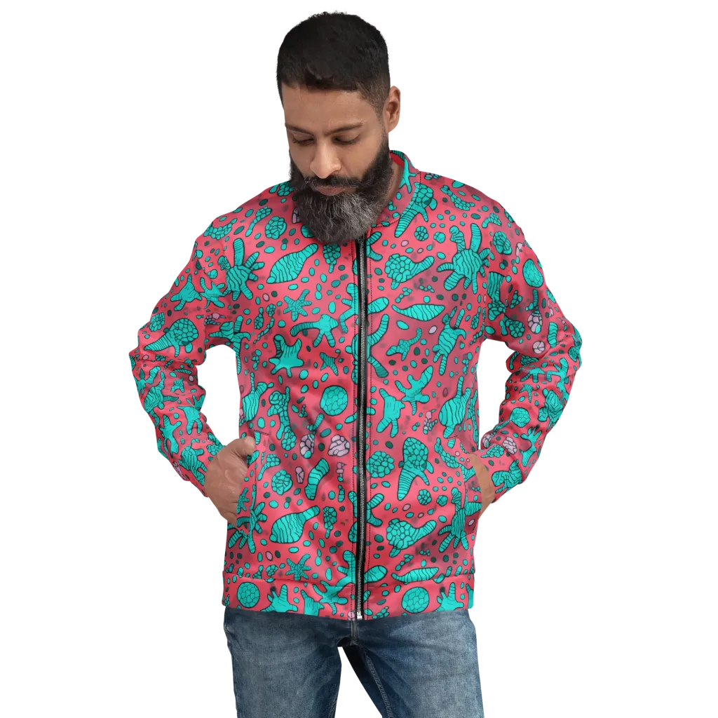 Coral Candy on Bomber Jacket — Front