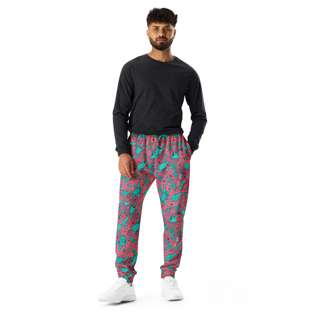 Coral Candy on Men's Joggers — Front