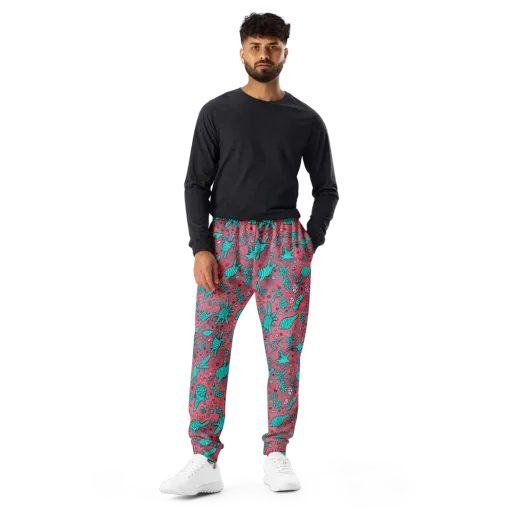 Coral Candy on a Men's Joggers