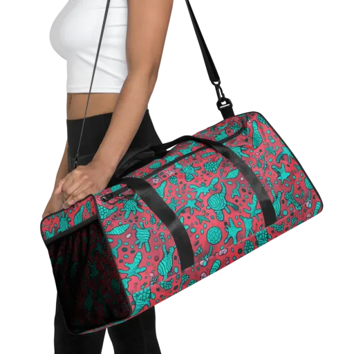 Coral Candy on a Duffle Bag