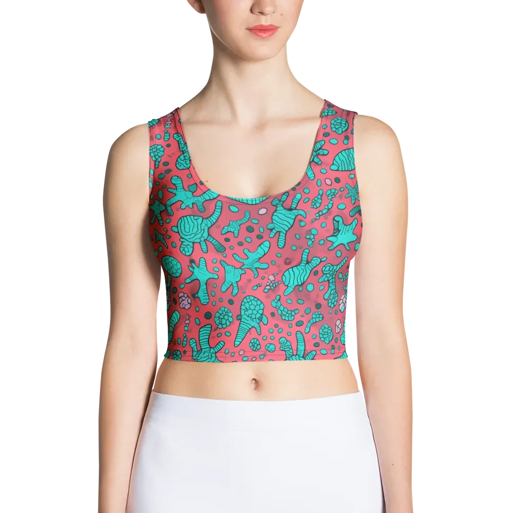 Coral Candy on Crop Top — Front