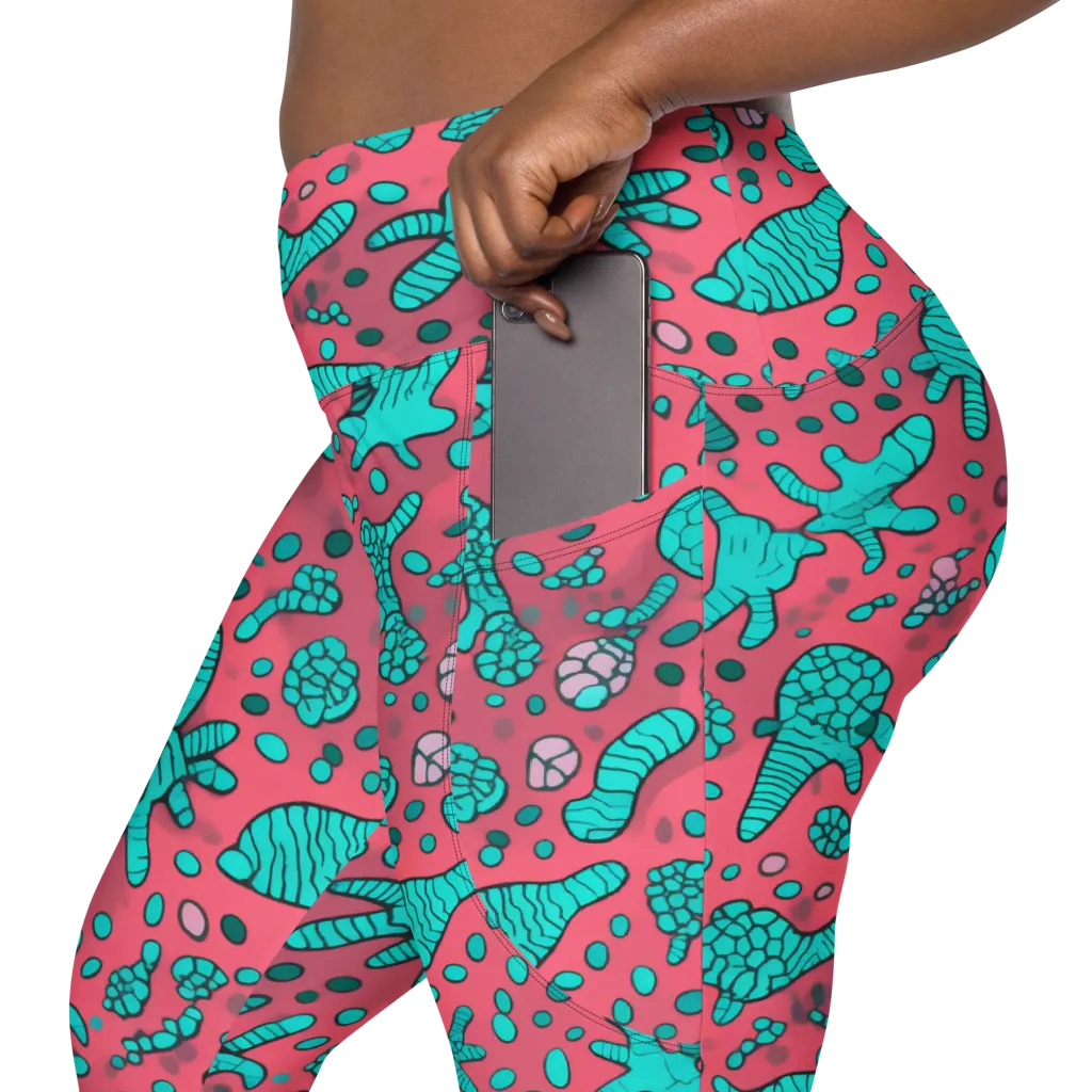 Coral Candy on Leggings with Pockets — Product details 2