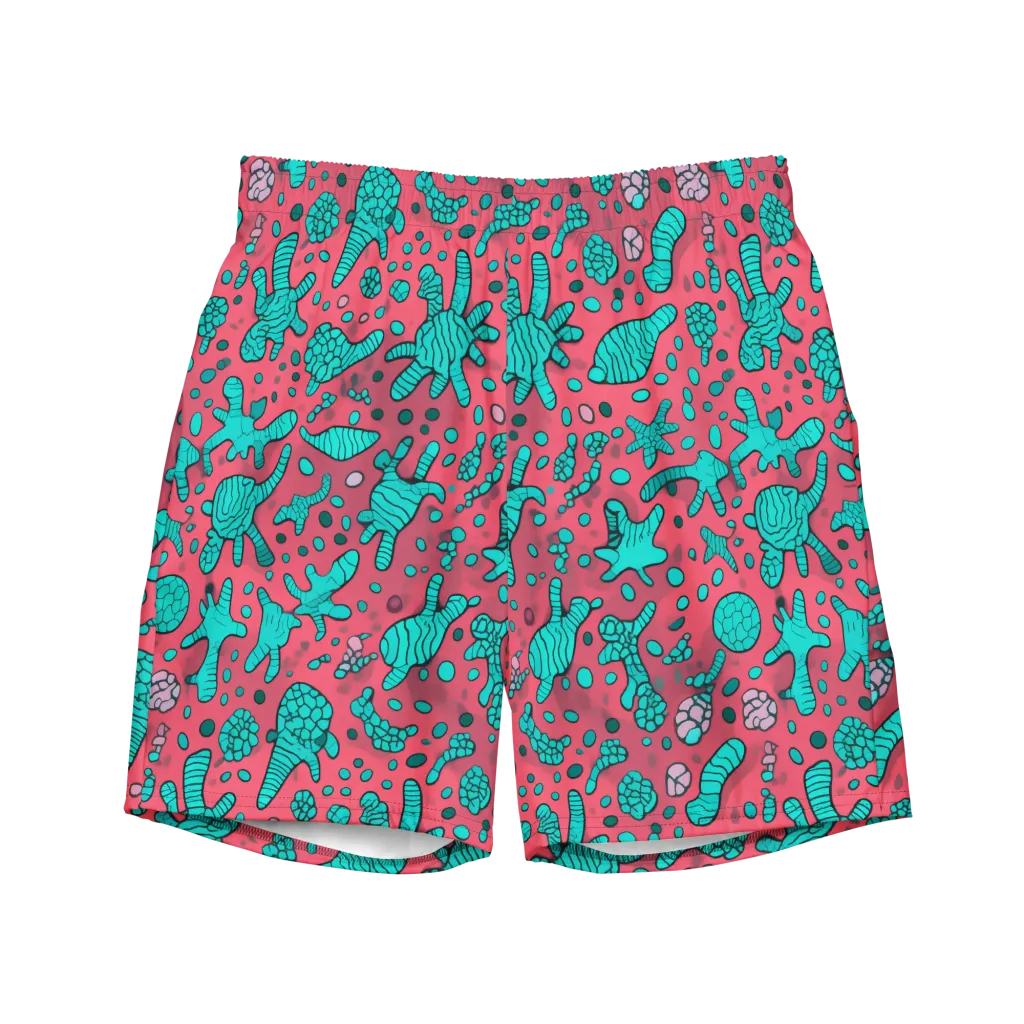 Coral Candy on Swim Trunks — Front
