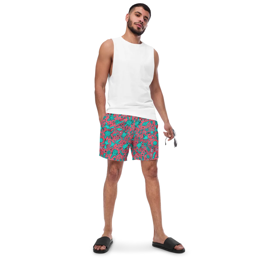 Coral Candy on Swim Trunks — Front