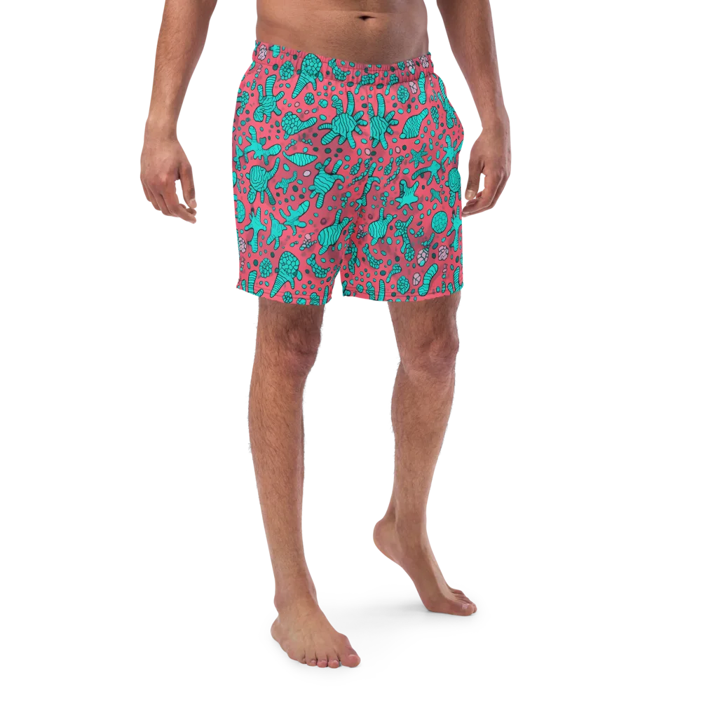 Coral Candy on Swim Trunks — Front