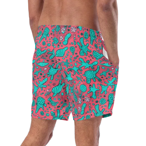 Coral Candy on a Swim Trunks