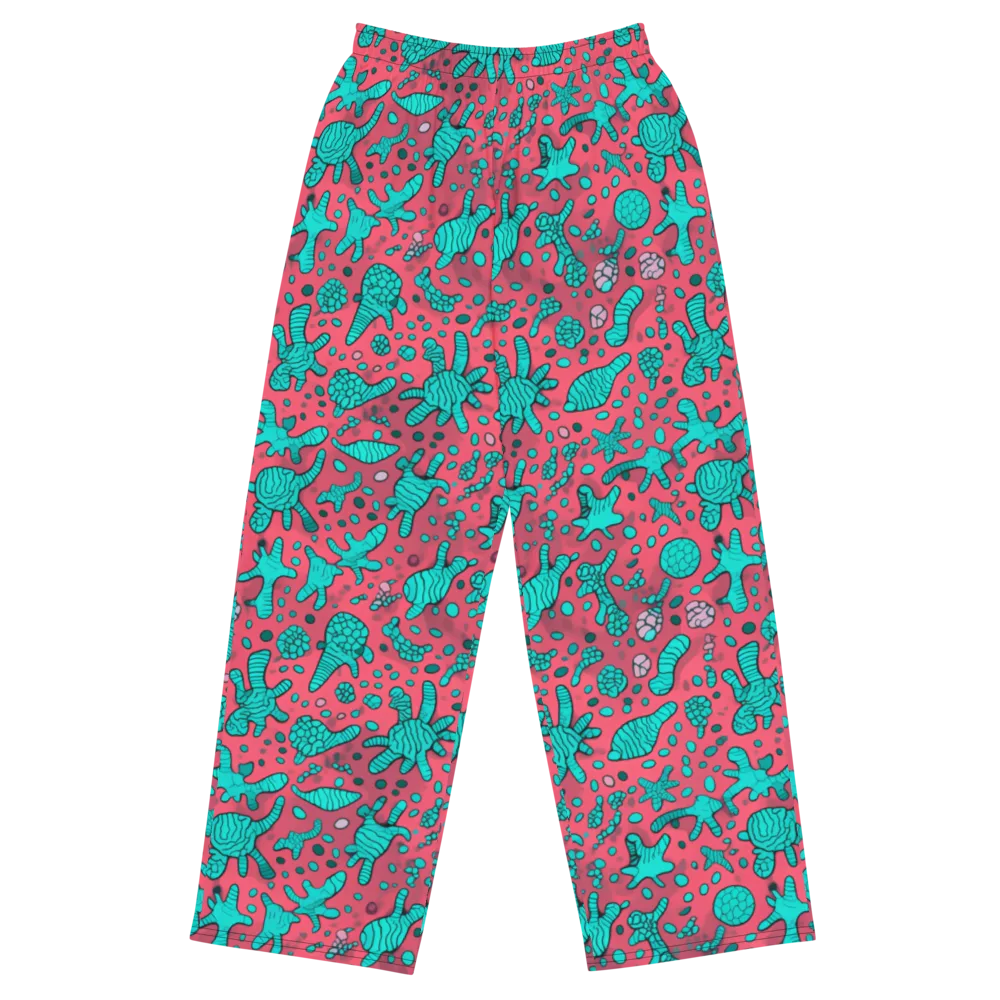 Coral Candy on Wide-Leg Pants — Front