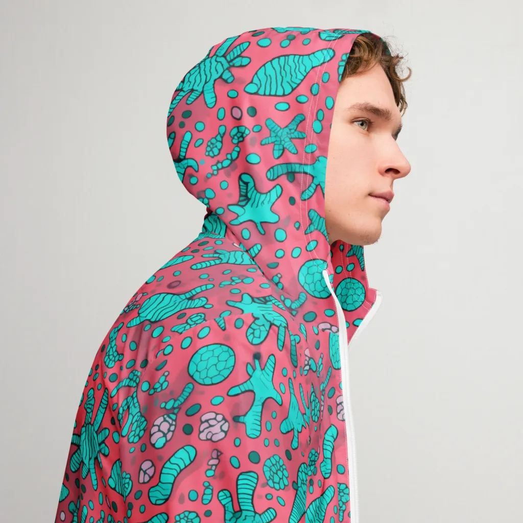 Coral Candy on Men's Windbreaker — Right