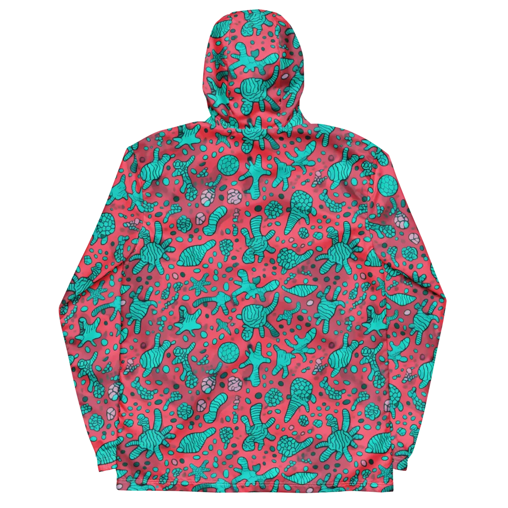 Coral Candy on Men's Windbreaker — Back