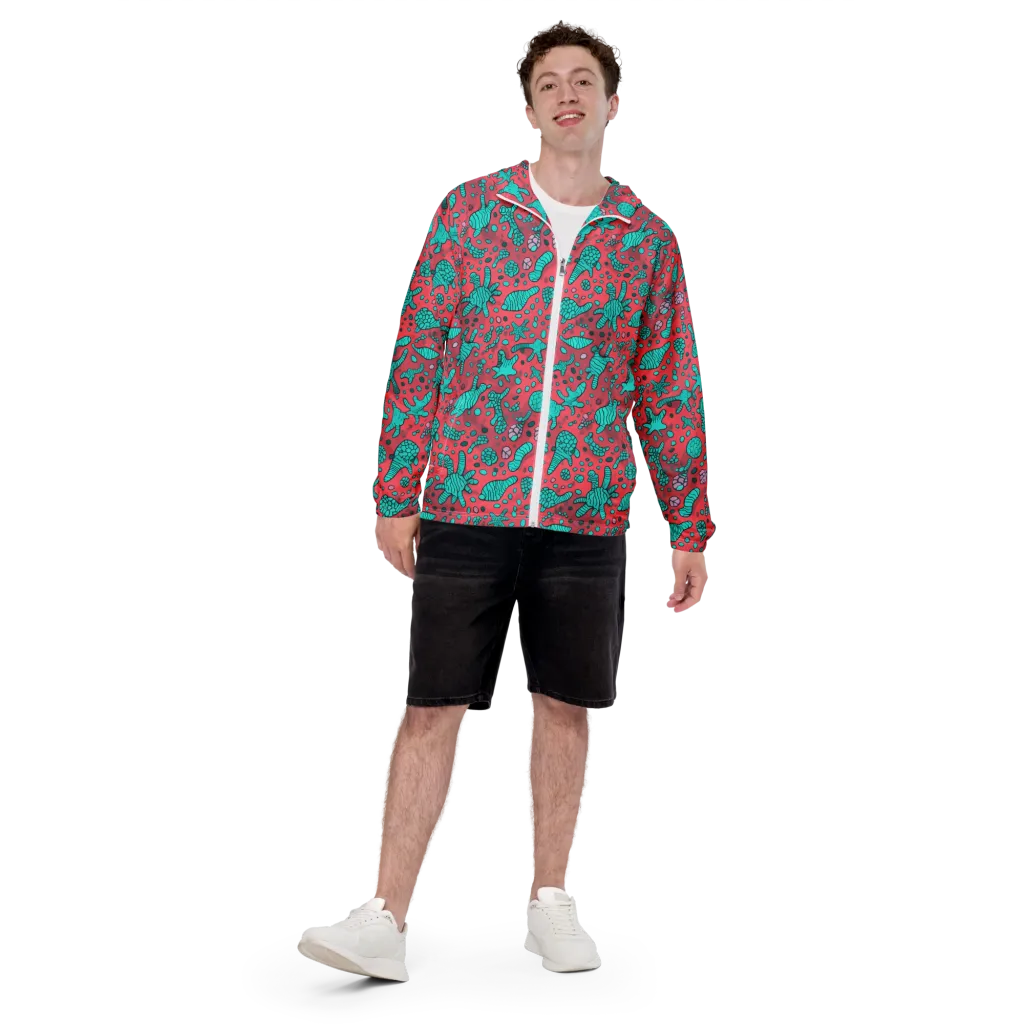 Coral Candy on Men's Windbreaker — Front