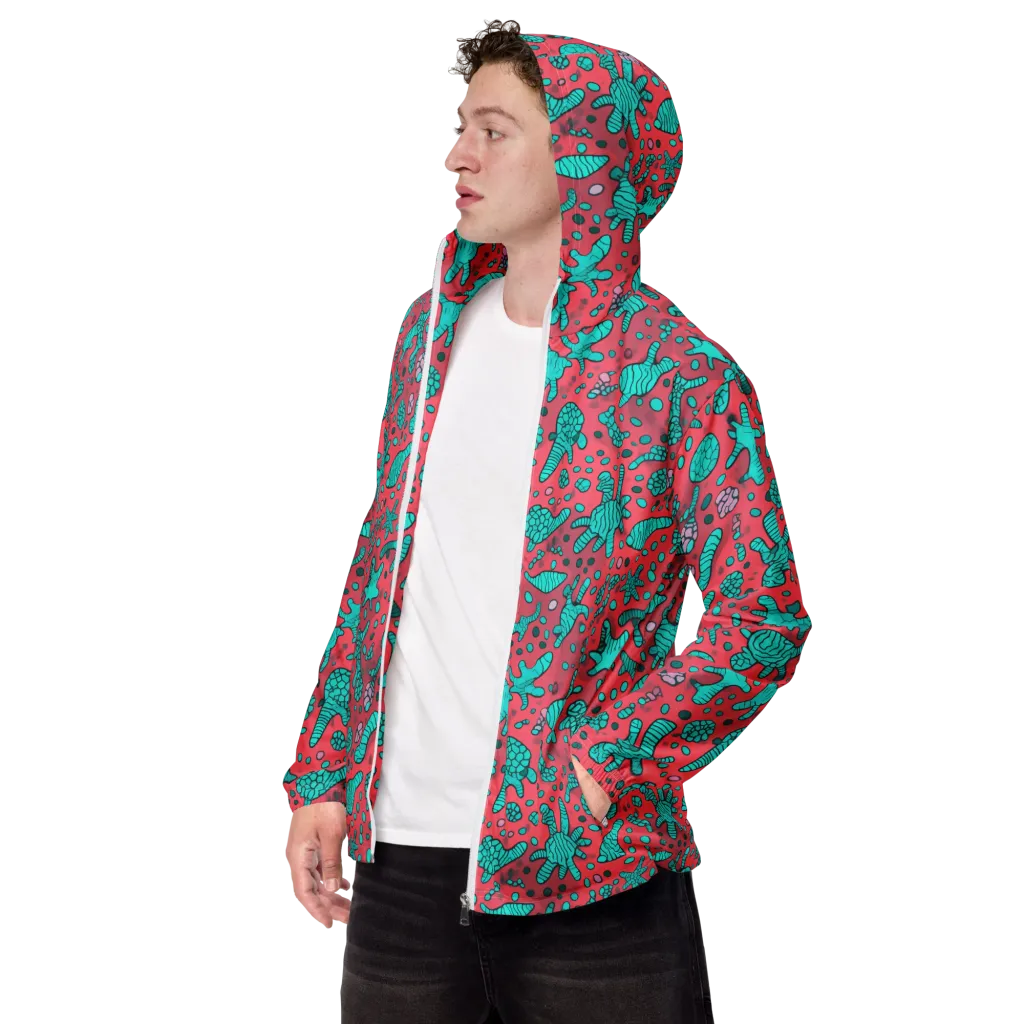 Coral Candy on Men's Windbreaker — Left Front