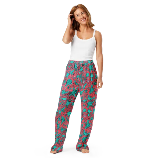 Coral Candy on a Women's Pajama Pants